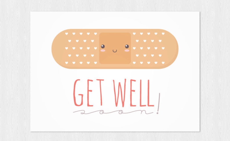 Get well soon instant download card PDF DIY 6x4 inch image 2