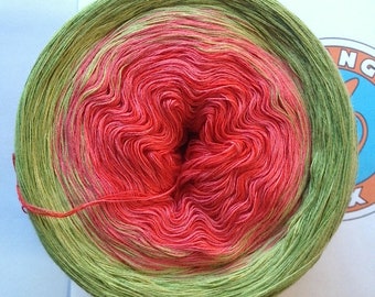 0,04EUR/meter, 1200 m Mako-Bw./Kashmir "Watermelon"