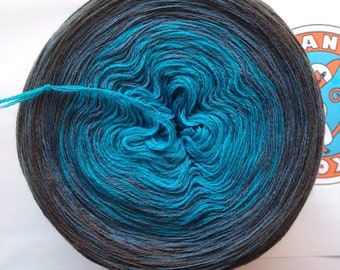 0,04EUR/meter, 600 m 100% Merino extrafine "Blue Steel"