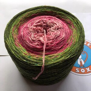 0.04EUR/meter, 900 m bourette silk/wool/PA Kampen dune rose image 3