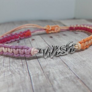 Hemp Bracelet, Hemp Jewelry, Bohemian Bracelet, Bohemian Jewelry, Macrame Bracelet, Macrame Jewelry, Wish Bracelet, Wish Jewelry