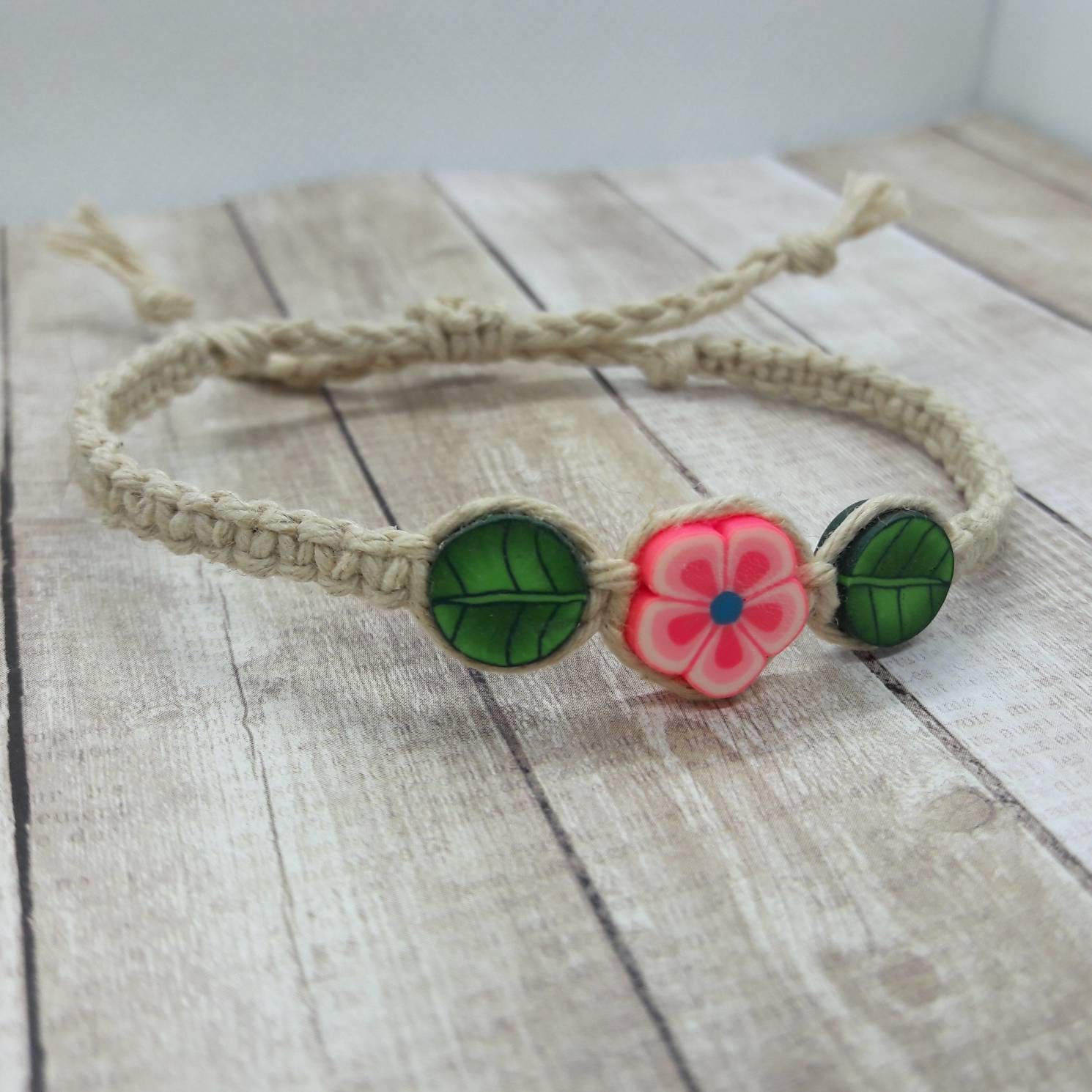 Plumeria Bracelet Plumeria Jewelry Flower Bracelet Hemp Etsy
