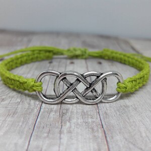 Hemp Bracelet, Hemp Jewelry, Double Infinity Bracelet, Double Infinity Jewelry, Bohemian Jewelry, Bohemian Bracelet, Inspirational Gift