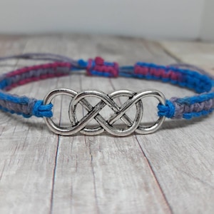 Hemp Bracelet, Hemp Jewelry, Double Infinity Bracelet, Double Infinity Jewelry, Bohemian Jewelry, Bohemian Bracelet, Inspirational Gift