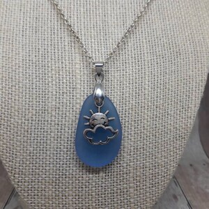 Sunshine Pendant, Glass Pendant, Cultured Seaglass, Beach Necklace, Beach Jewelry, Summer Jewelry, Beach Glass Pendant, Graduation gift