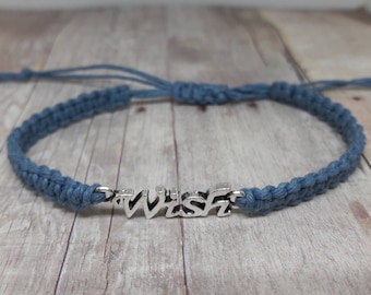 Wish Bracelet - Wish Jewelry - Hemp Jewelry - Hemp Bracelet -Bohemian Bracelet - Bohemian Jewelry - Macrame Bracelet - Teen Gift