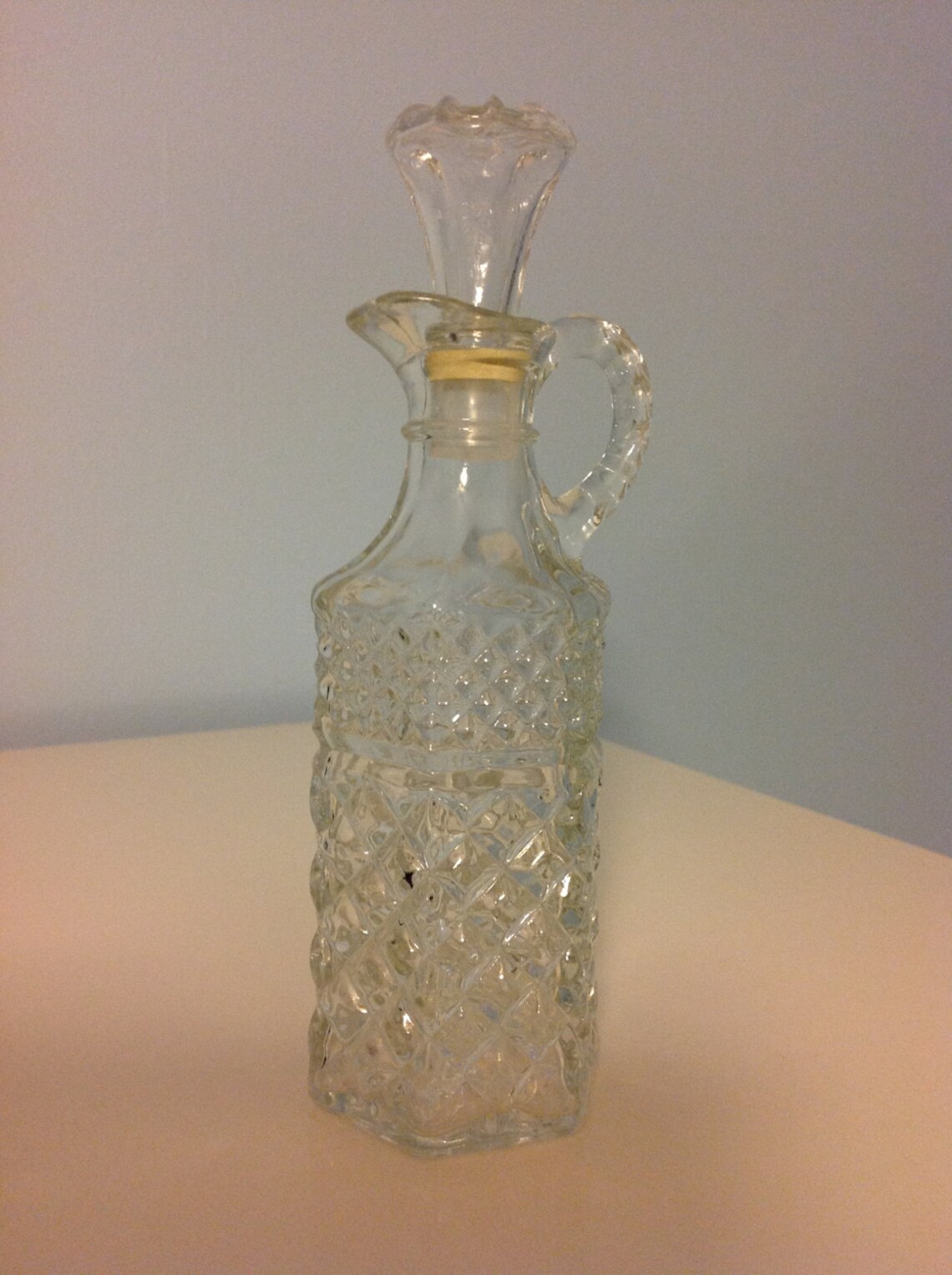 Vintage Glass Bottle Vinegar Bottle Etsy