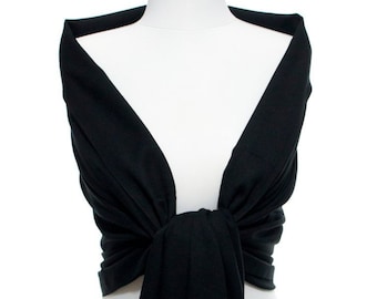 Negro Pashmina negro bufanda pashmina bufanda pashmina chal negro boda chal novia pashmina wrap dama de honor shawls favores de boda