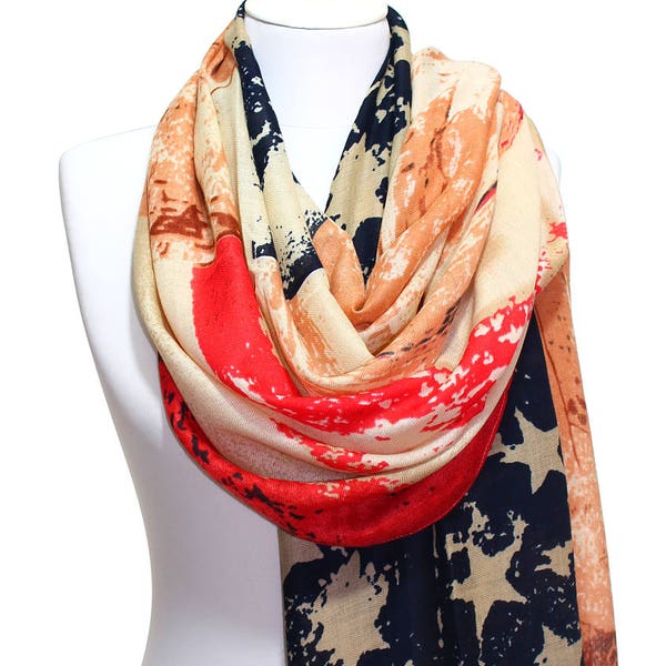 American Flag Schal, Vierter Juli, 4. Juli, UnabhängigkeitStag, US Flagge Schal Mann Frau Mode Accessoire Frauen Männer Geschenkideen für Sie für Ihn