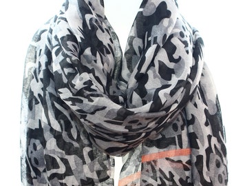 Skull Print Camo Scarf Infinity Scarf Gift Ideas For Her For Him Men Women Scarves Fashion Accessories Winter Accessories Christmas Gifts