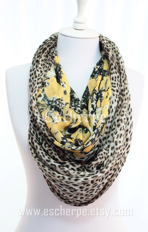 Womens Fashion Grey Scarf Animal Print New Spring Summer