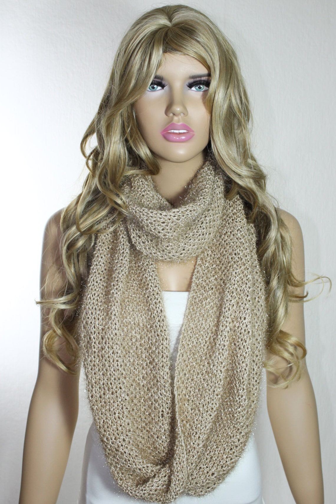 BLACK COLOUR Bcdell Knitted Mini Scarf Camel main image 1