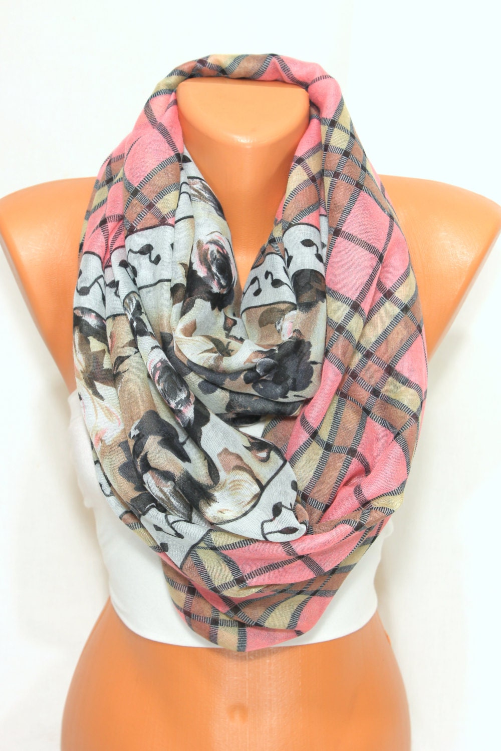 PINK PLAID FLEECE SCARF-HANDMADE 8 W x 60 L PINK PLAID FLEECE SCARF-HANDMADE 8 W x 60 L
