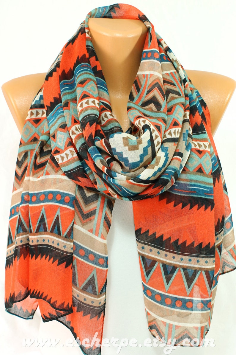 Tribal Southwestern Aztec Scarf Spring Summer Women Accessory Gift For Her Fashion Holiday Perfect Gifts Ideas For Her Him Trending items image 4