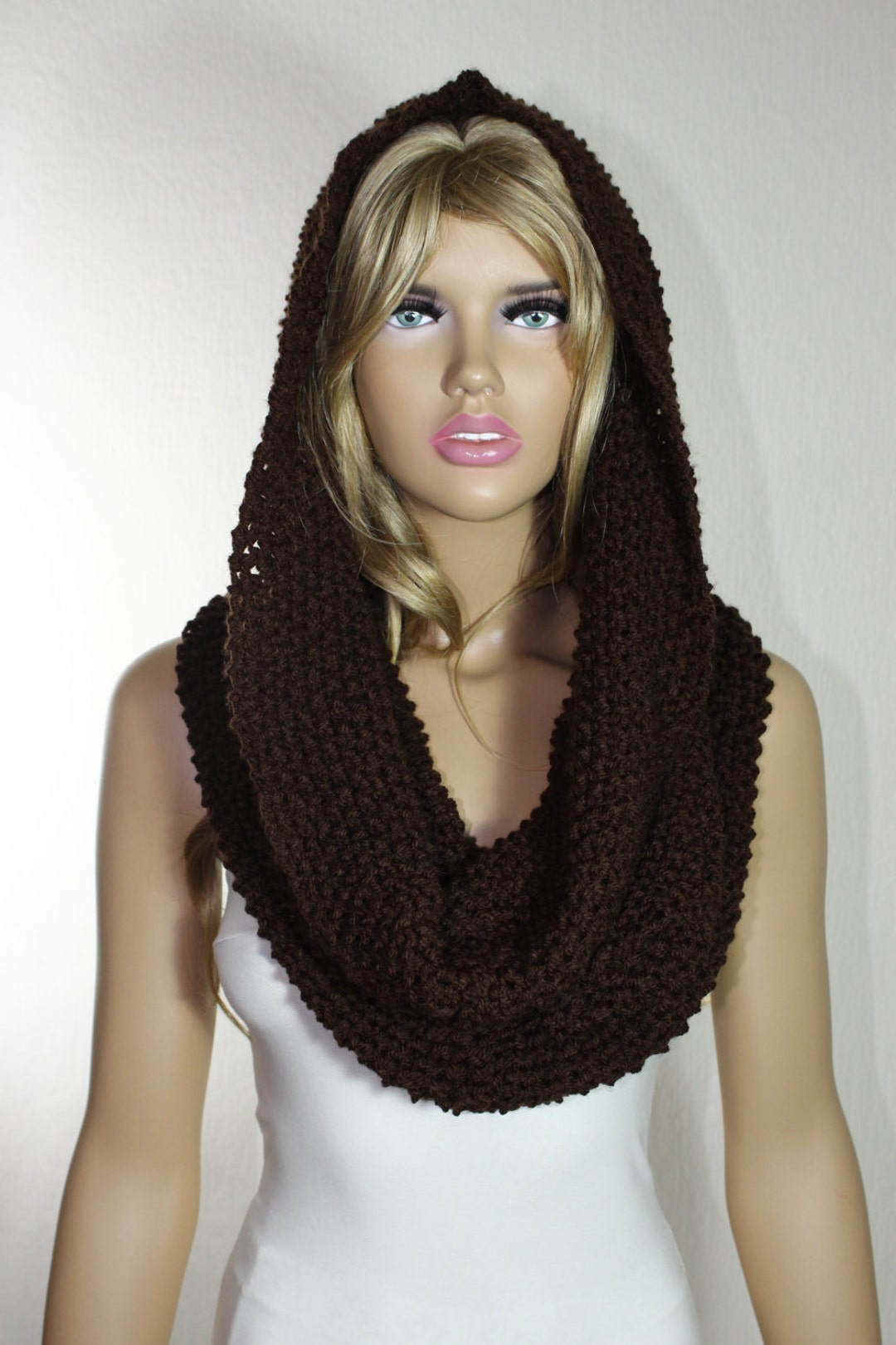 Knit Scarf Knit Infinity Scarf Handknit Scarf Cowl Scarf Knit Cowl