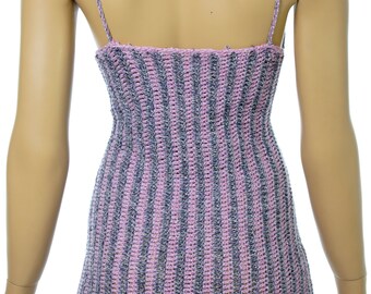Crochet Lilac Pink Cotton Summer Mini Dress Glitter Rope Strap Dress,  Summer Beachwear Women's Girl's Girlfriends Gift Ideas for Her - Etsy