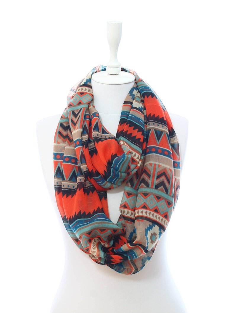 Tribal Southwestern Aztec Scarf Spring Summer Women Accessory Gift For Her Fashion Holiday Perfect Gifts Ideas For Her Him Trending items image 1