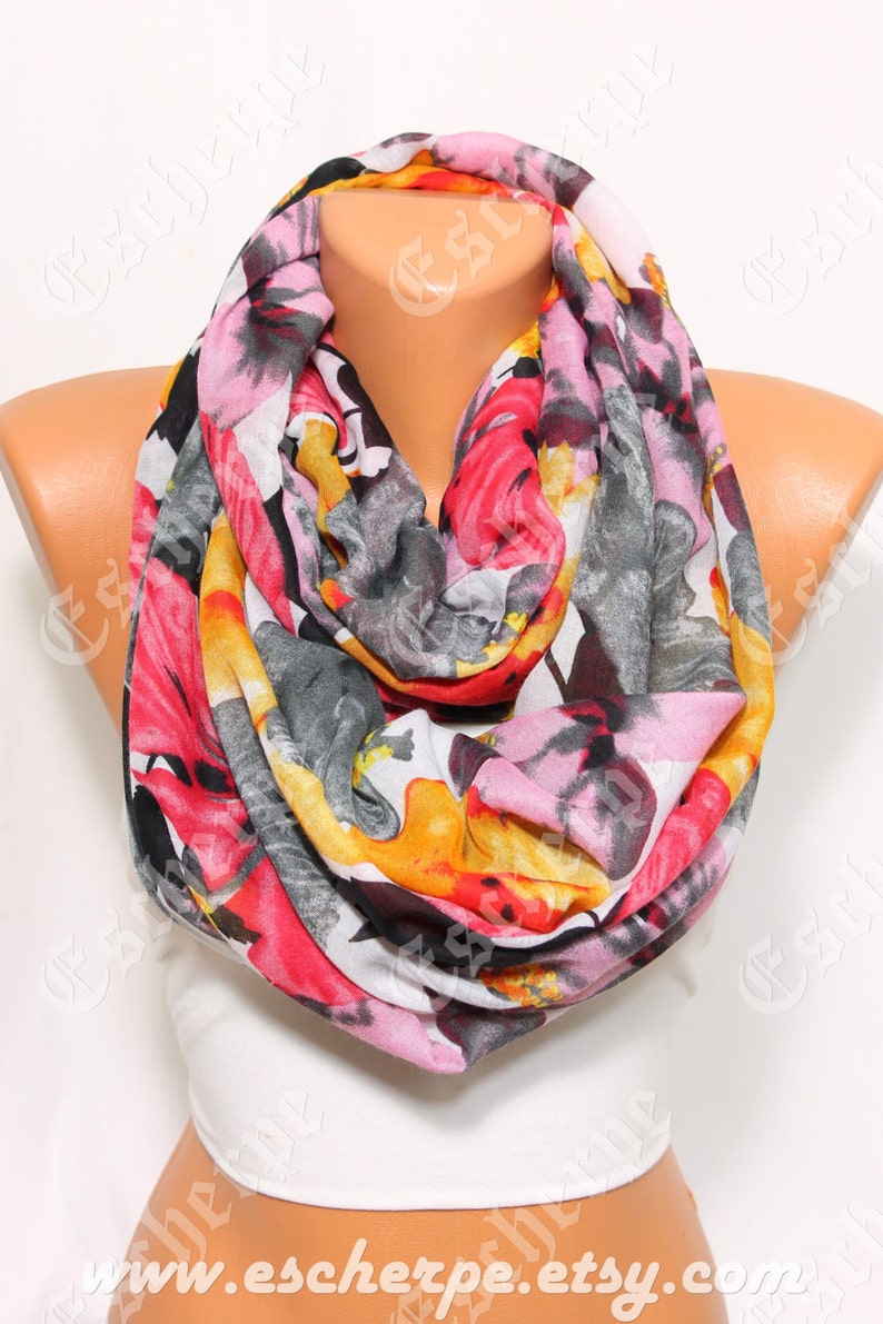 Hibis-Kissed Scarf, Floral