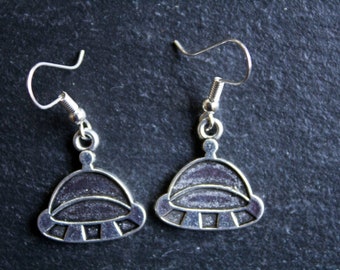 Quirky Spaceship UFO Earrings