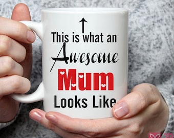 Mum Mug, Personalised Mother's Day Birthday Gift, Ceramic Cup
