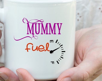 Mummy fuel - Mothers Day coffee Mug, funny ceramic mugs, Mum mugs, Christmas and Birthday Gift for Mum, tea cups, gift box available