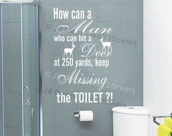 Funny Toilet sign Removable vinyl wall Stickers Funny quotes Wall Decals Decor JRD-QW-38