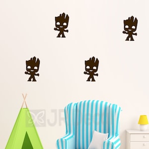 Groot wall decals, Guardians Of Galaxy Wall Decals, Baby Groot wall stickers, groot wall stickers, Nursery wall Art Decor, confetti decals