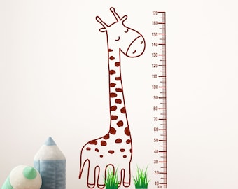 Giraffe Height chart for kids wall sticker Jungle Animal Height Chart Ruler Decals Animals Nursery Wall Stickers Growth Chart Ruler Decal