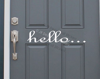 Hello Home Shop Office business Greeting Sign Wall Decals vinyl Art Stickers