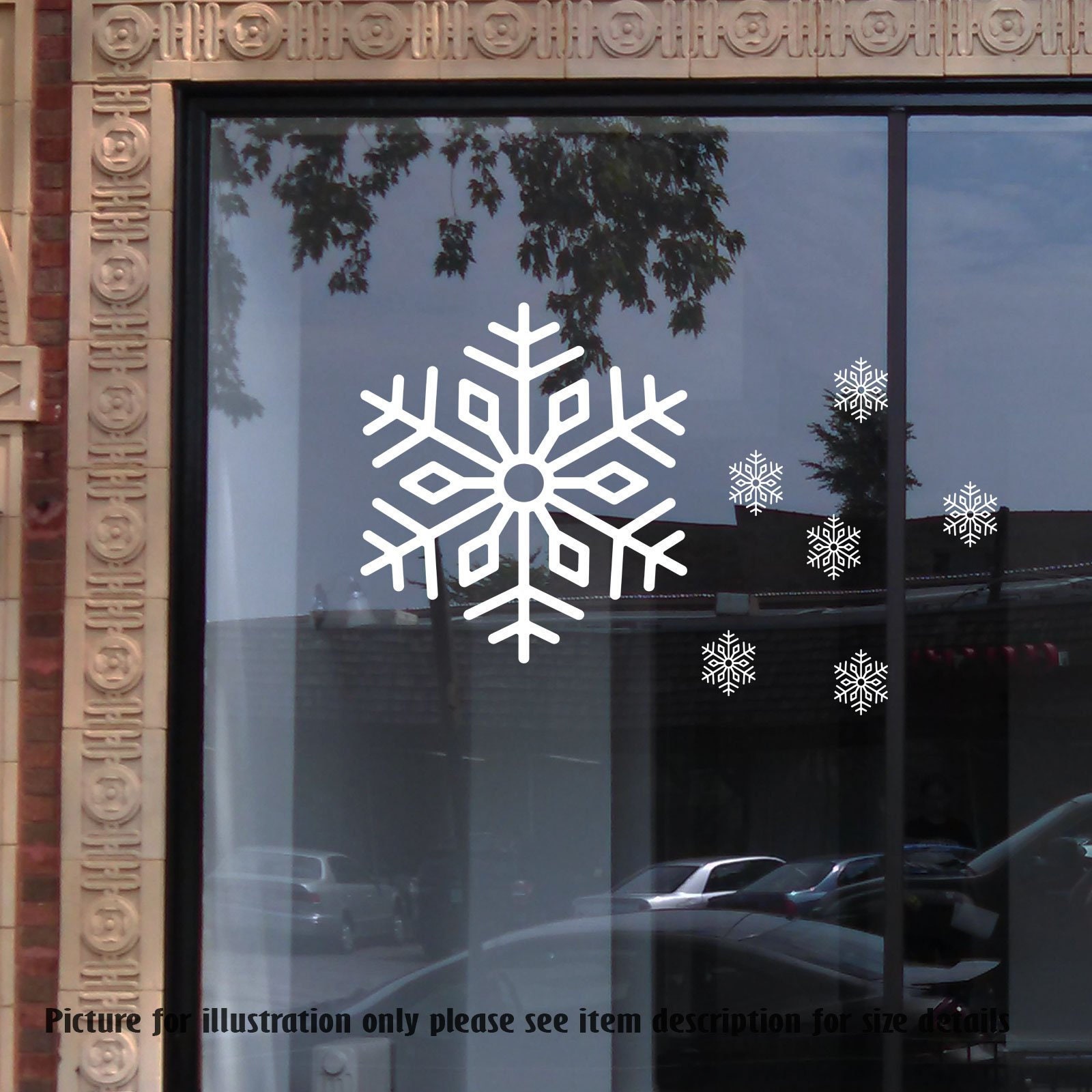 Snowflakes Wall Stickers Removable Christmas Window Display Etsy UK
