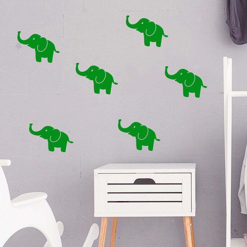 Baby Elephant Wall Decals / Nursery Wall Stickers / Baby Room Etsy UK