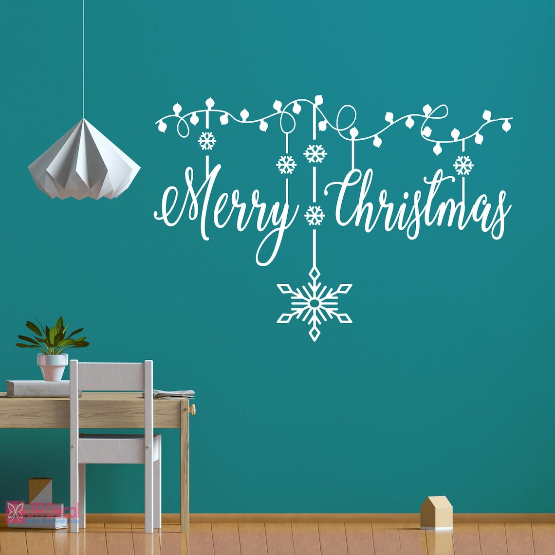 Christmas Snowflake Stickers Merry Christmas Wall Sticker Etsy