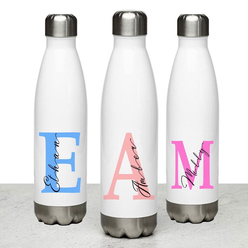 Custom Name Print Water Bottle for Kids | Children Personalized Back to ...