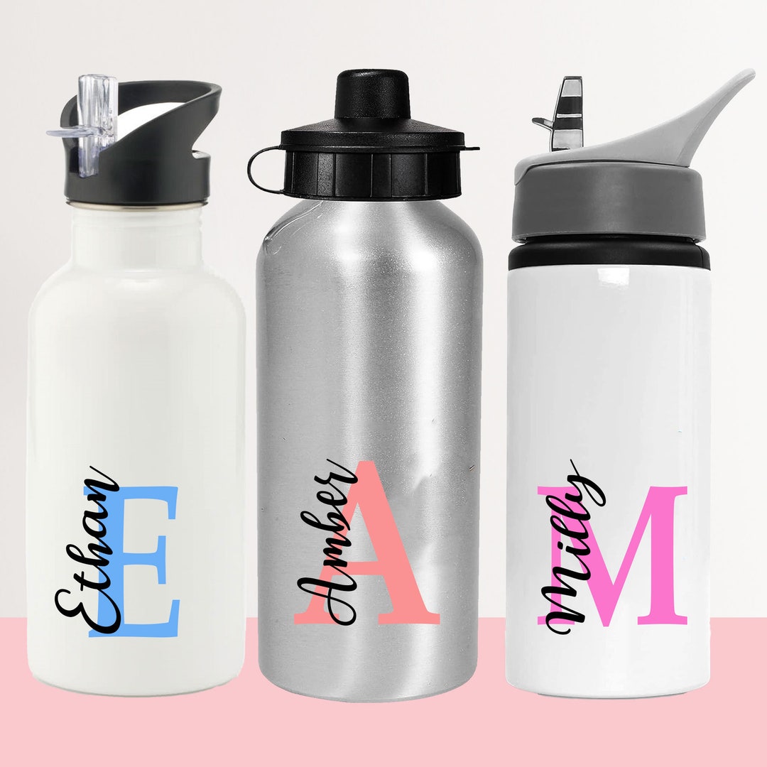 Custom Name Print Water Bottle for Kids | Children Personalized Back to ...