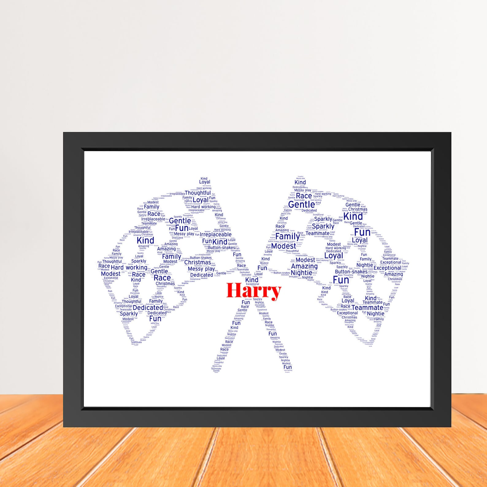 Personalised Checkered Flag Word Art Print, Custom Checkered Flag Word ...