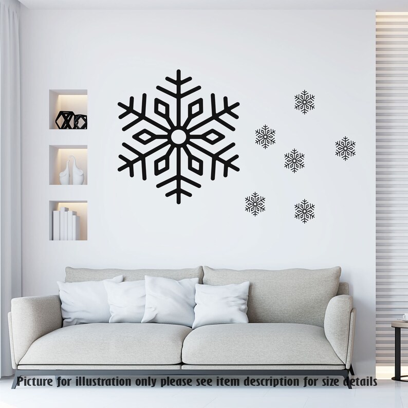 Snowflakes Wall Stickers Removable Christmas Window Display Etsy UK