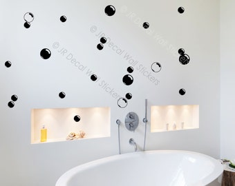 Bubbles BathTime Bathroom Shower Tile Wall art Stickers Vinyl polka Dot wall Decal jrd-hk-26
