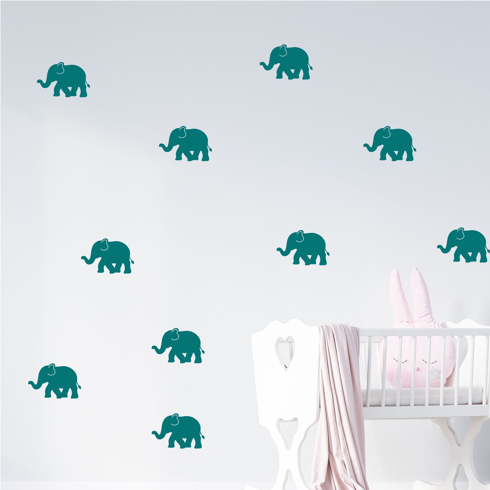 Elephant Wall Decals / Nursery Wall Stickers / Baby Room Decor Etsy