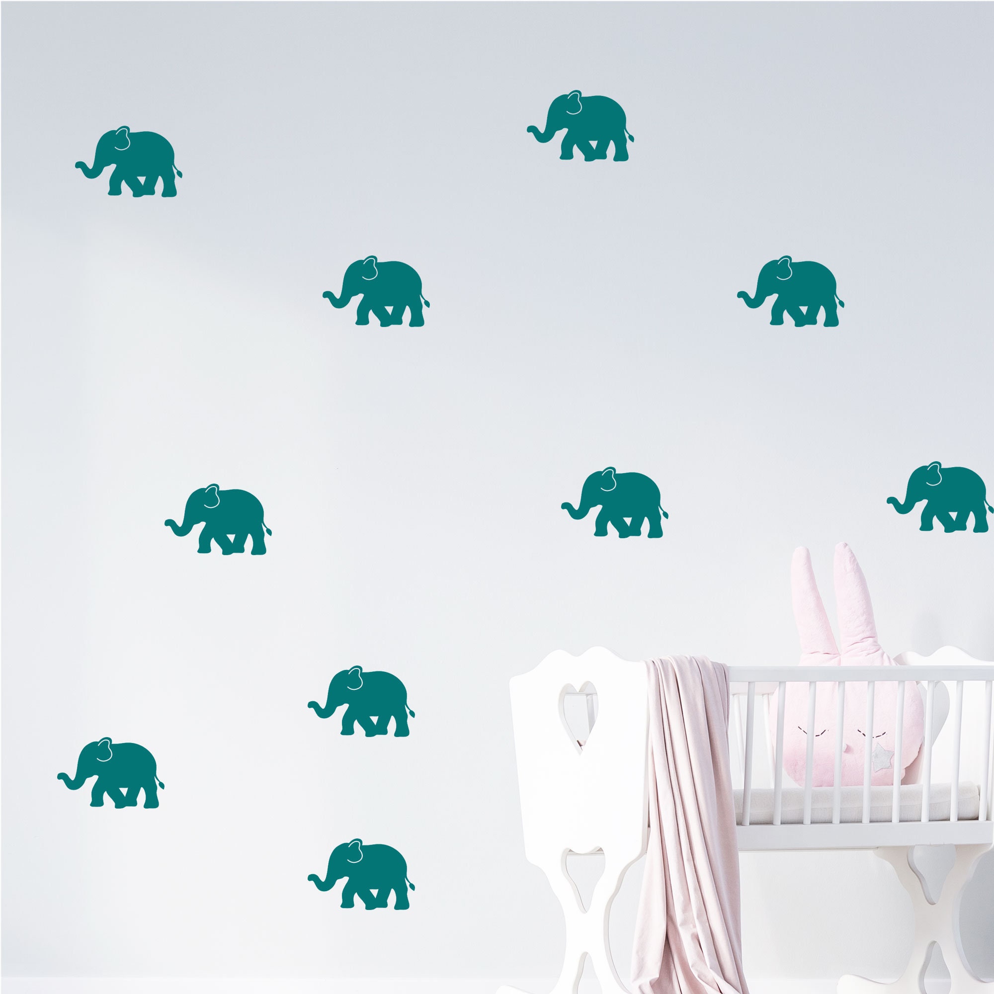 Elephant Wall Decals / Nursery Wall Stickers / Baby Room Decor Etsy