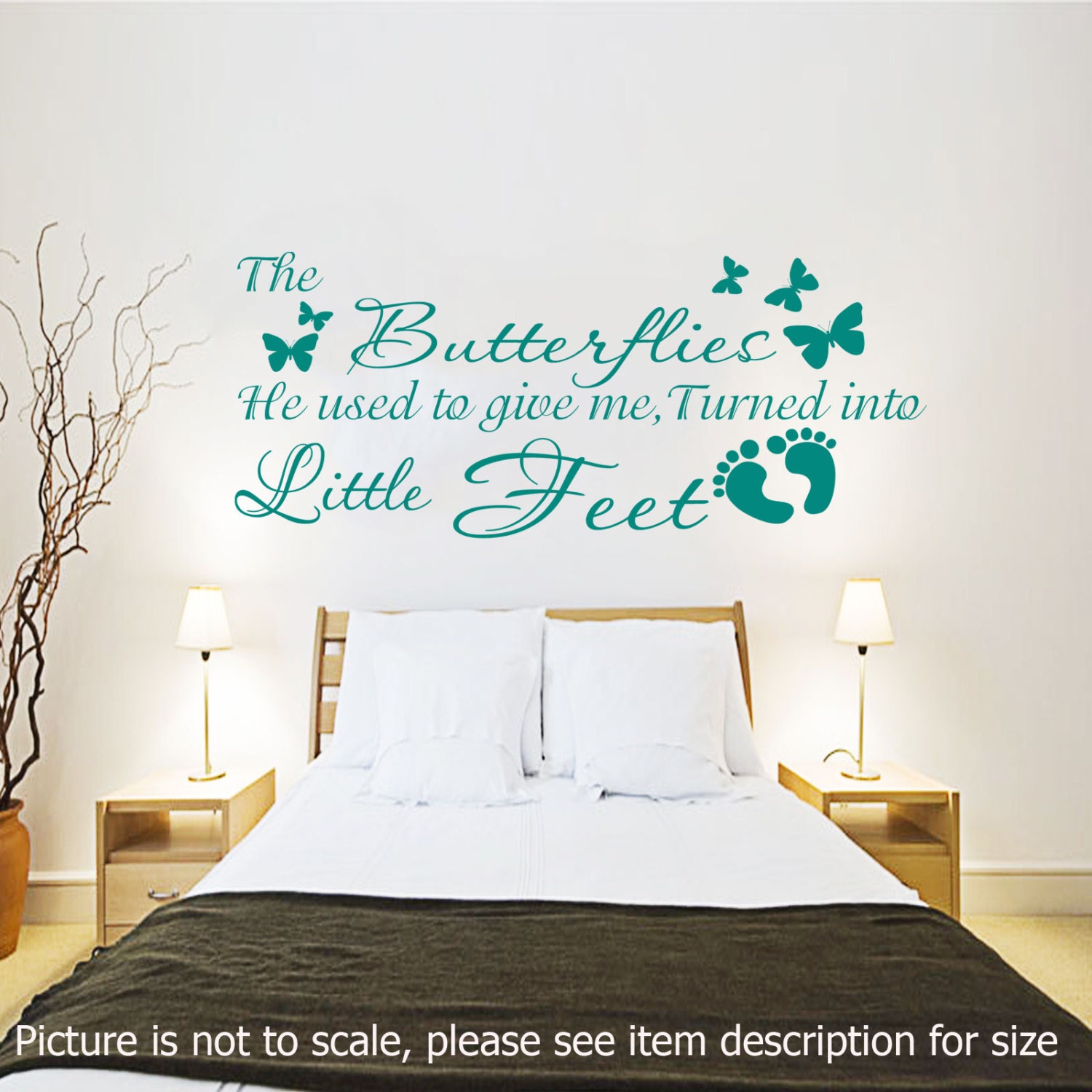 Daddys Little Angel Quote Decal Vinyl Wall Sticker nursery Sayings Popular 