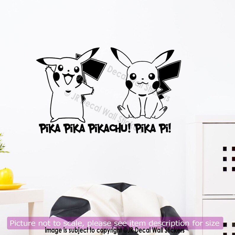 Pikachu Pokemon Wall Stickers Go Characters Catch Image 0