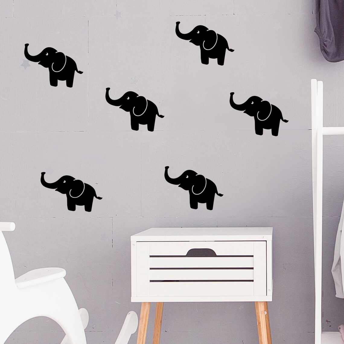 Baby Elephant Wall Decals / Nursery Wall Stickers / Baby Room Etsy UK