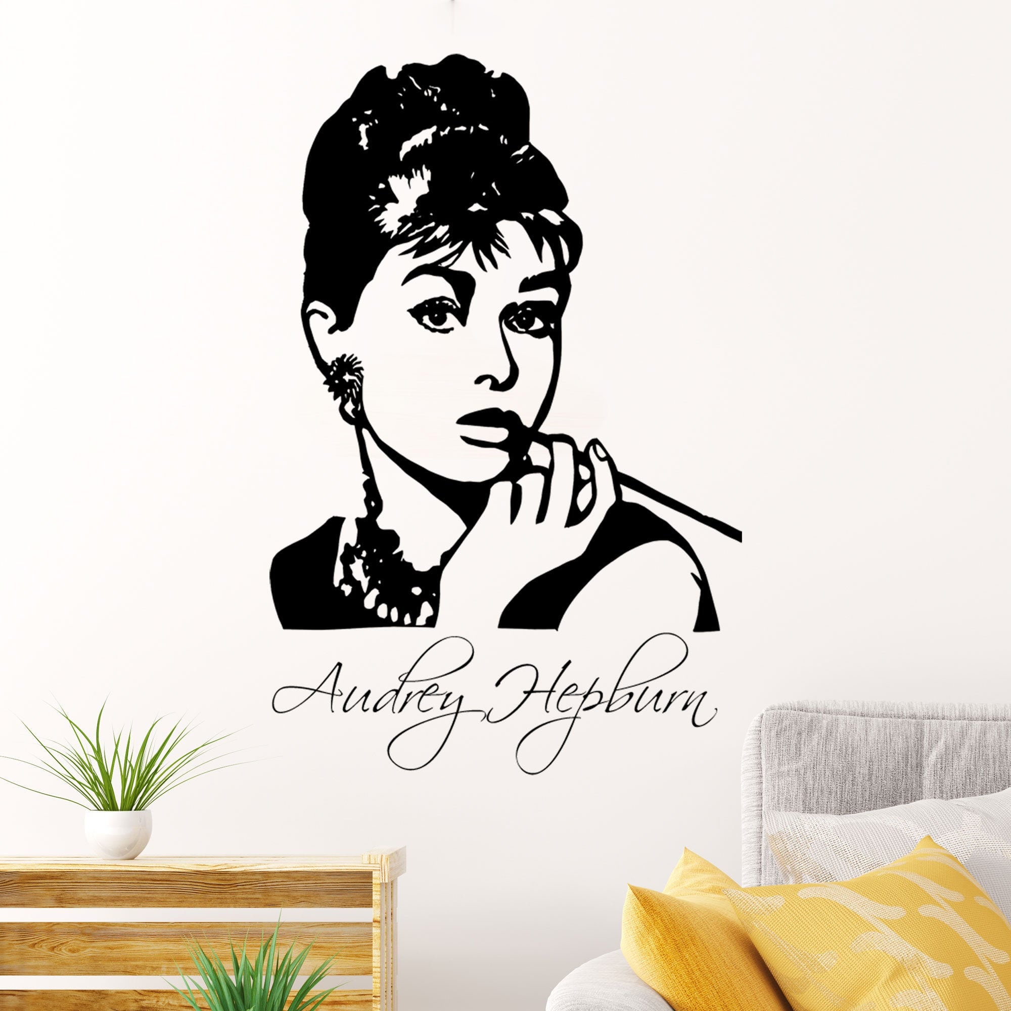 Audrey Hepburn Wall art stickers Fashion Style Décor Etsy