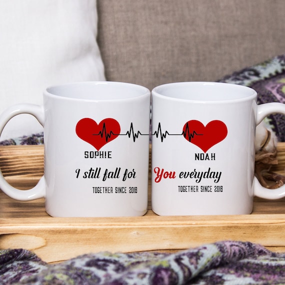 Personalized Mug - Couple Mug - Together Since Valentine's Day