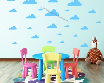 Cloud Wall Stickers Girl's boy's Nursery Room vinyl Wall Decals 40 pieces