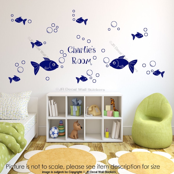 Fish Bubble Decal Etsy