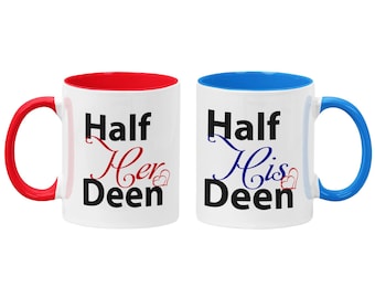 Islamic Wedding Mugs, Half Her Deen His Deen Nikkah Gift Set