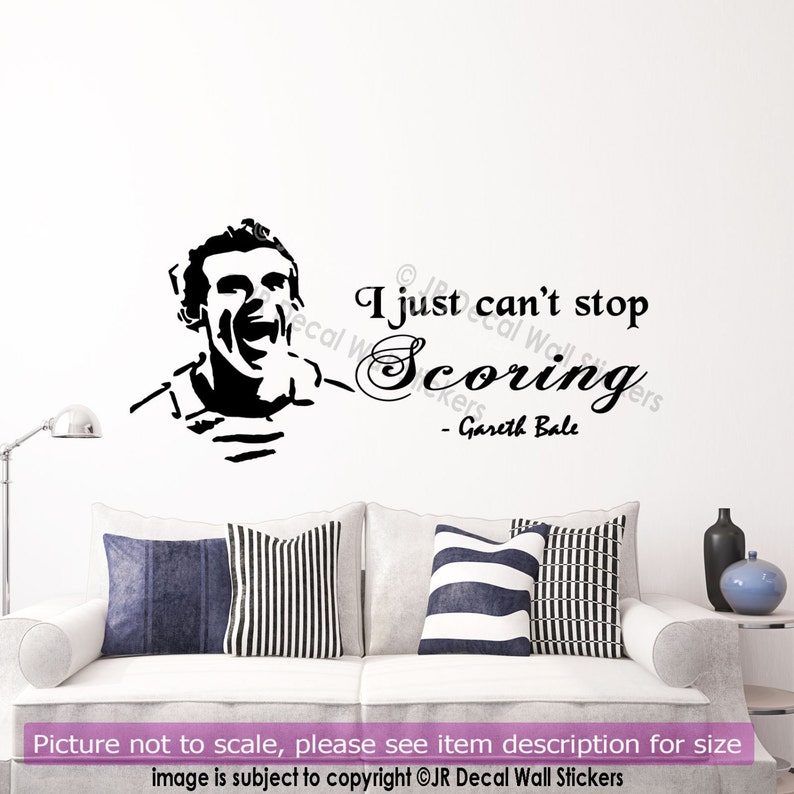 gareth bale wall stickers real madrid wales footballer quote | etsy