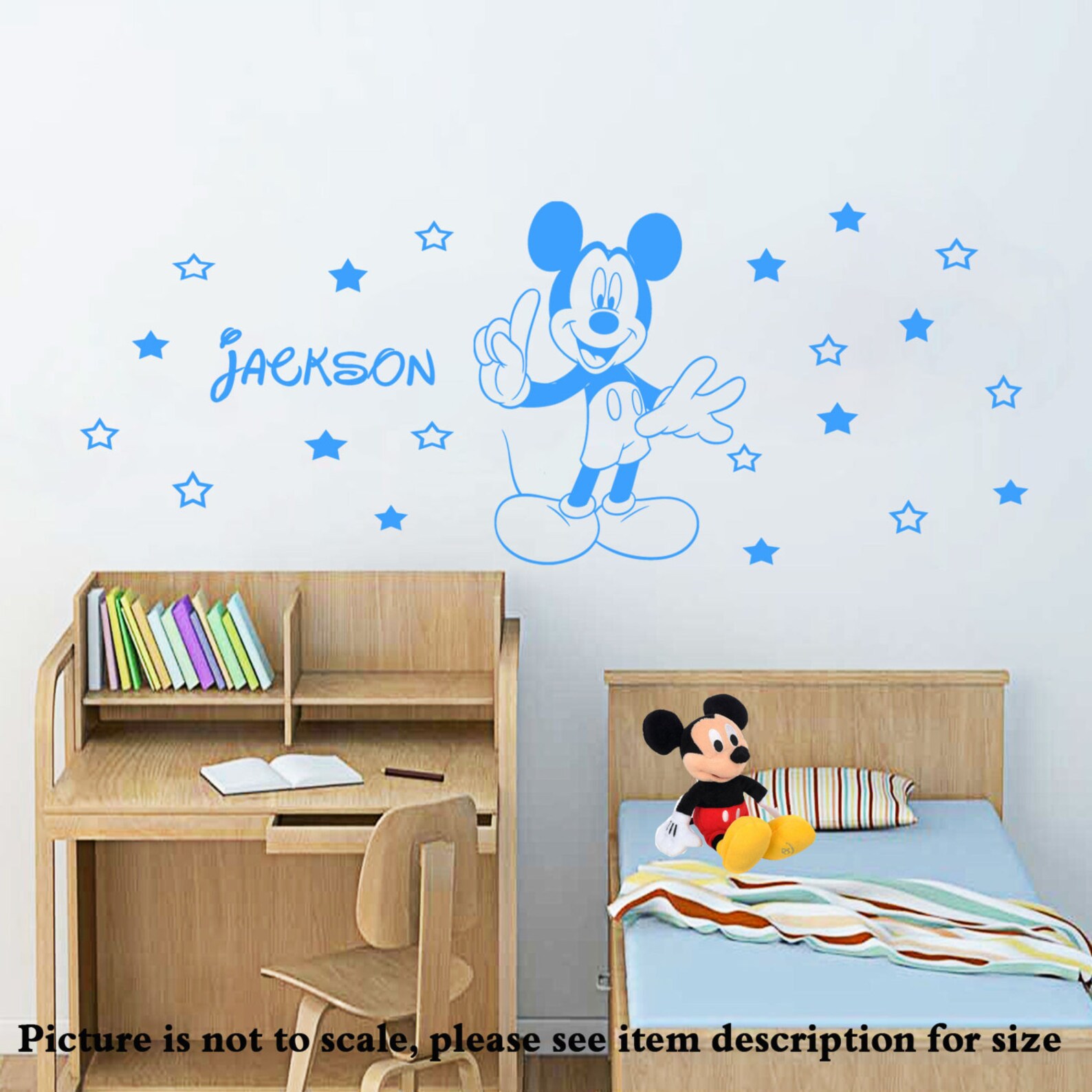 Personalised Mickey mouse wall stickers Disney wall art Etsy