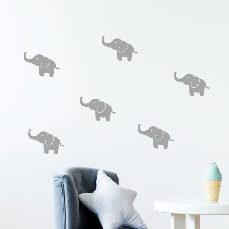 Baby Elephant Wall Decals / Nursery Wall Stickers / Baby Room Etsy UK